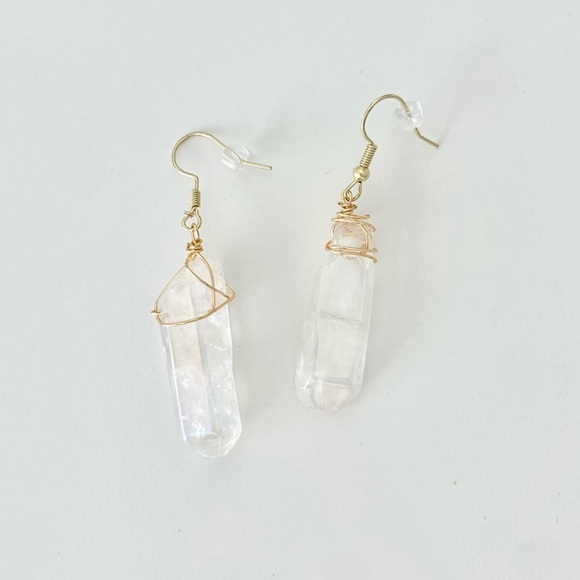 Clear Crystal Earrings - Picture 5 of 6